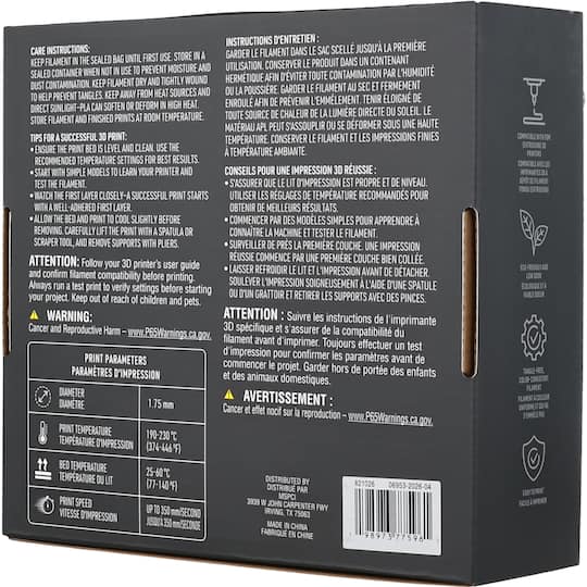 1.75mm Basic PLA 3D Printer Filament